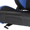 Spec-D Tuning Racing Seat - Black With Blue Pvc - Right Side RS-2854R